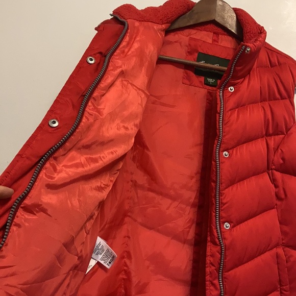 Eddie Bauer EB550 Premium Goose Down Puffer Vest Red Size Large - Picture 7 of 11